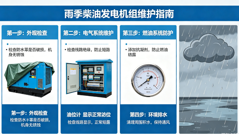雨季柴油发电机组怎样进行维护？